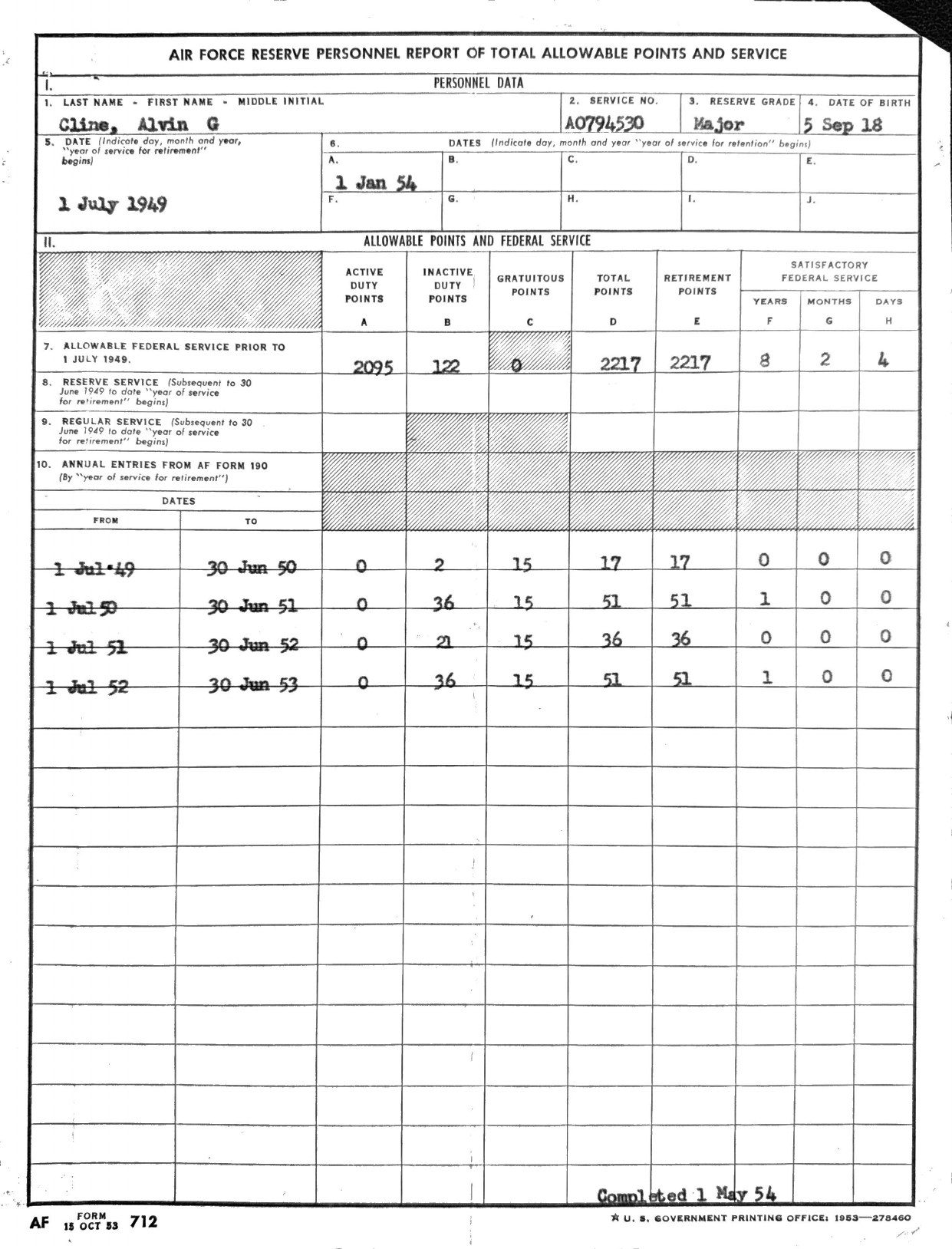 Page 1 of Document, scanned