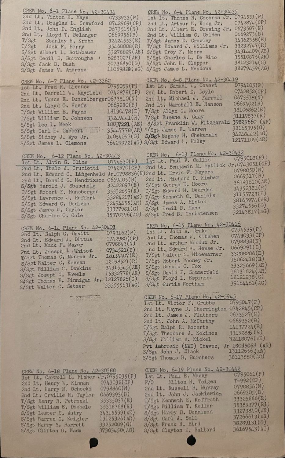 Page 2 of Special Orders 181 — movement overseas, scanned