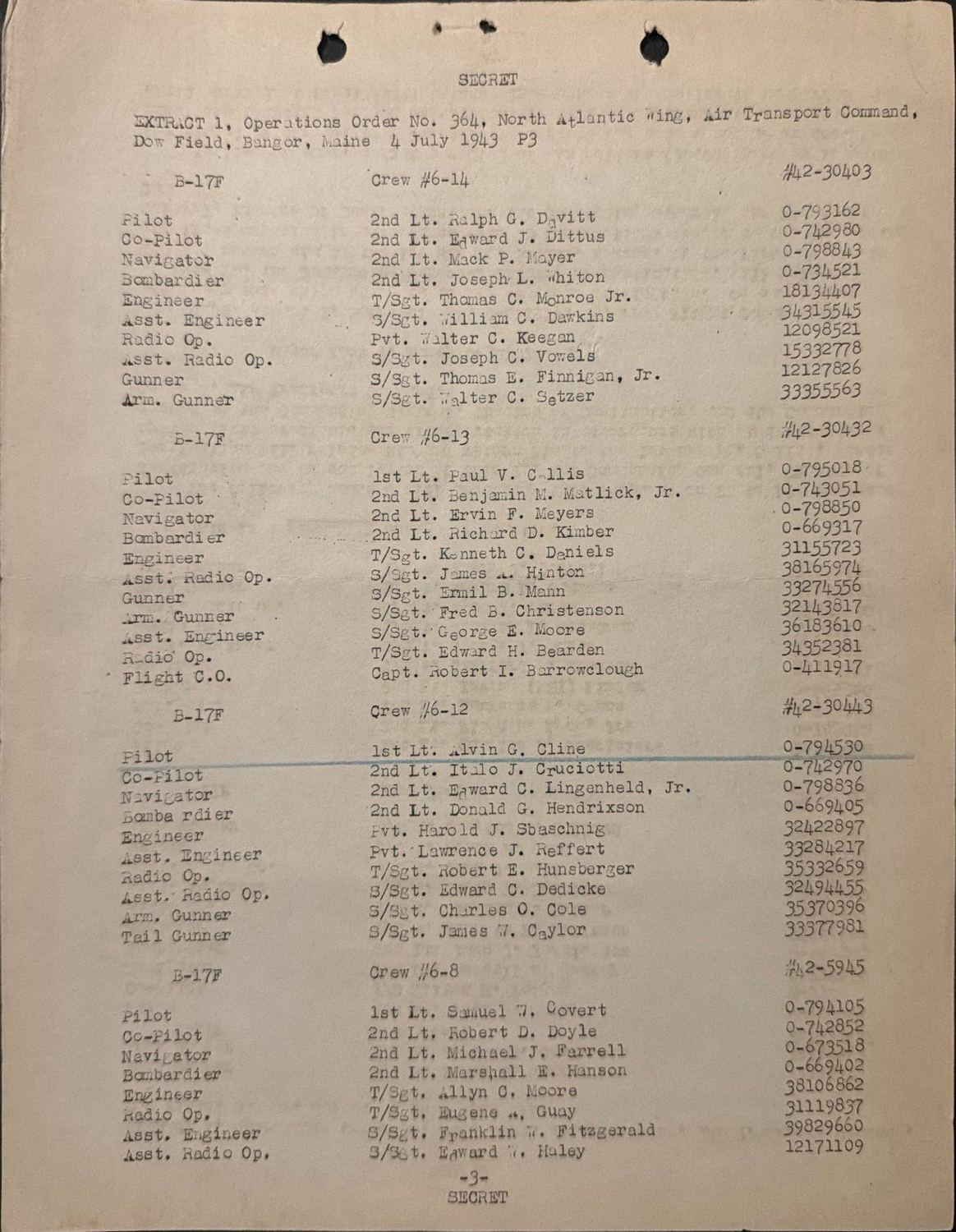 Page 3 of Fourth of July orders, Smoky Hill, scanned