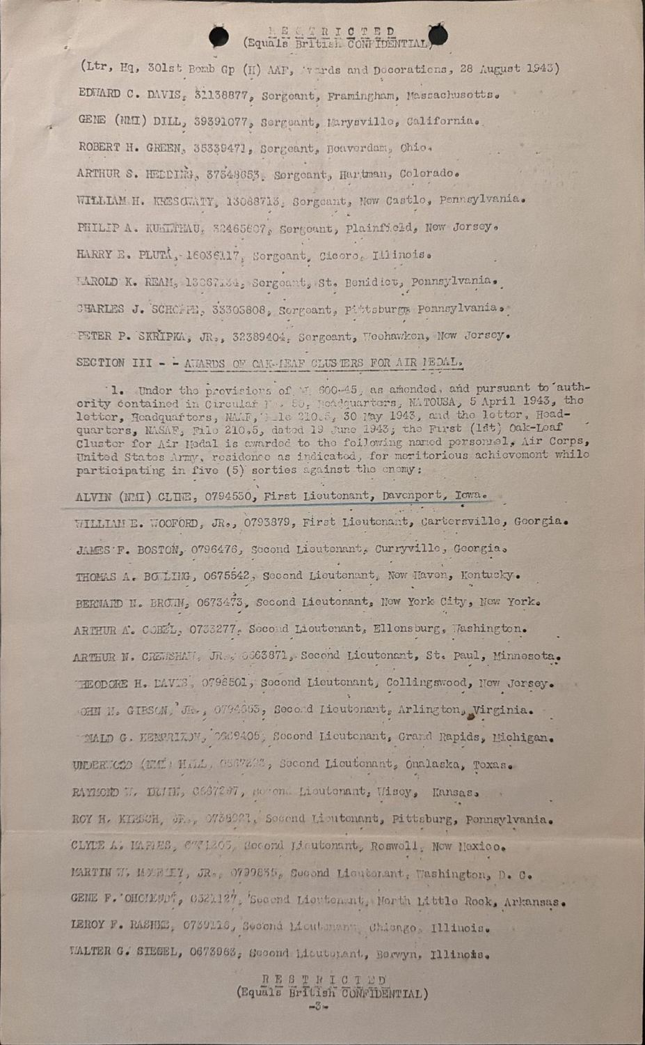 Page 3 of Awards and decorations — Air Medal, scanned