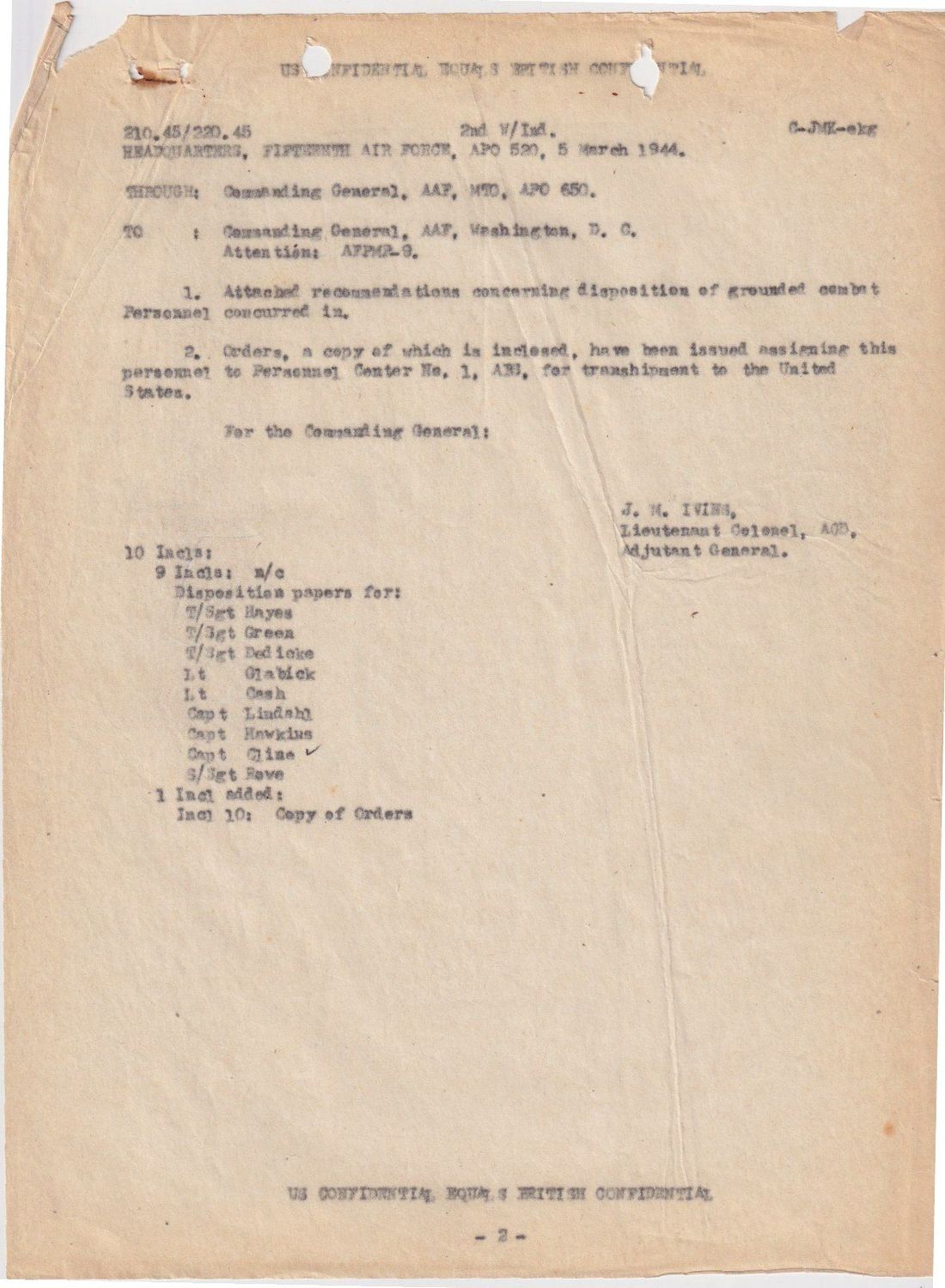 Page 1 of Disposition, scanned