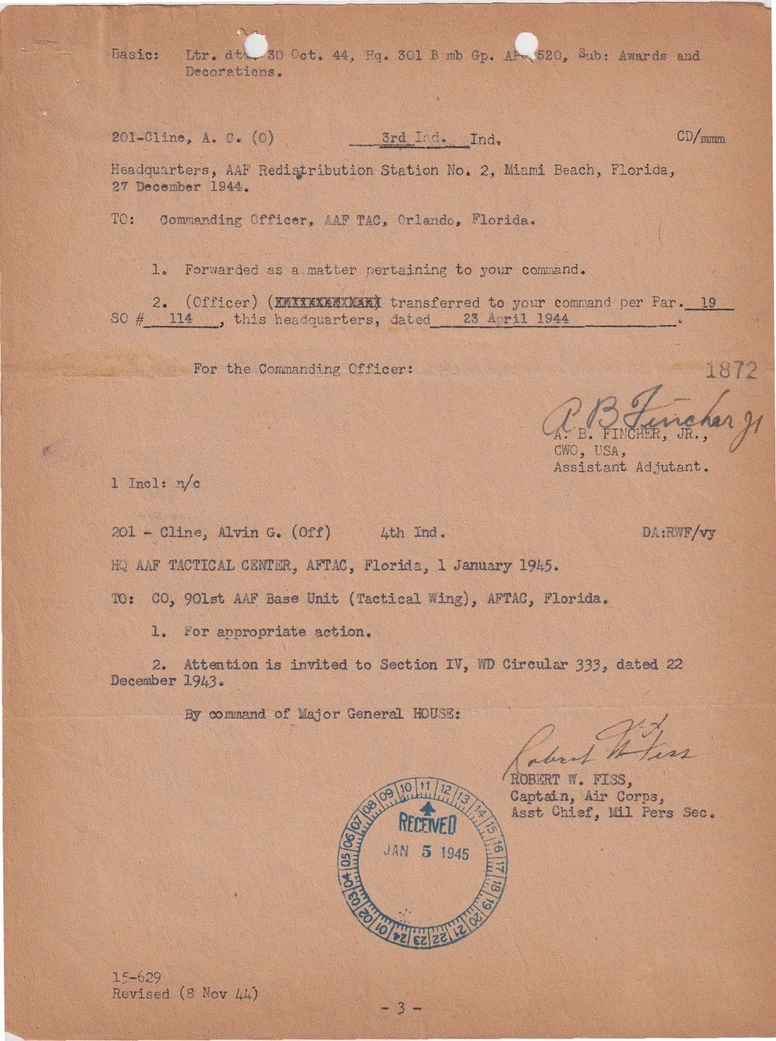 Page 1 of Awards and decorations — forwarded, scanned