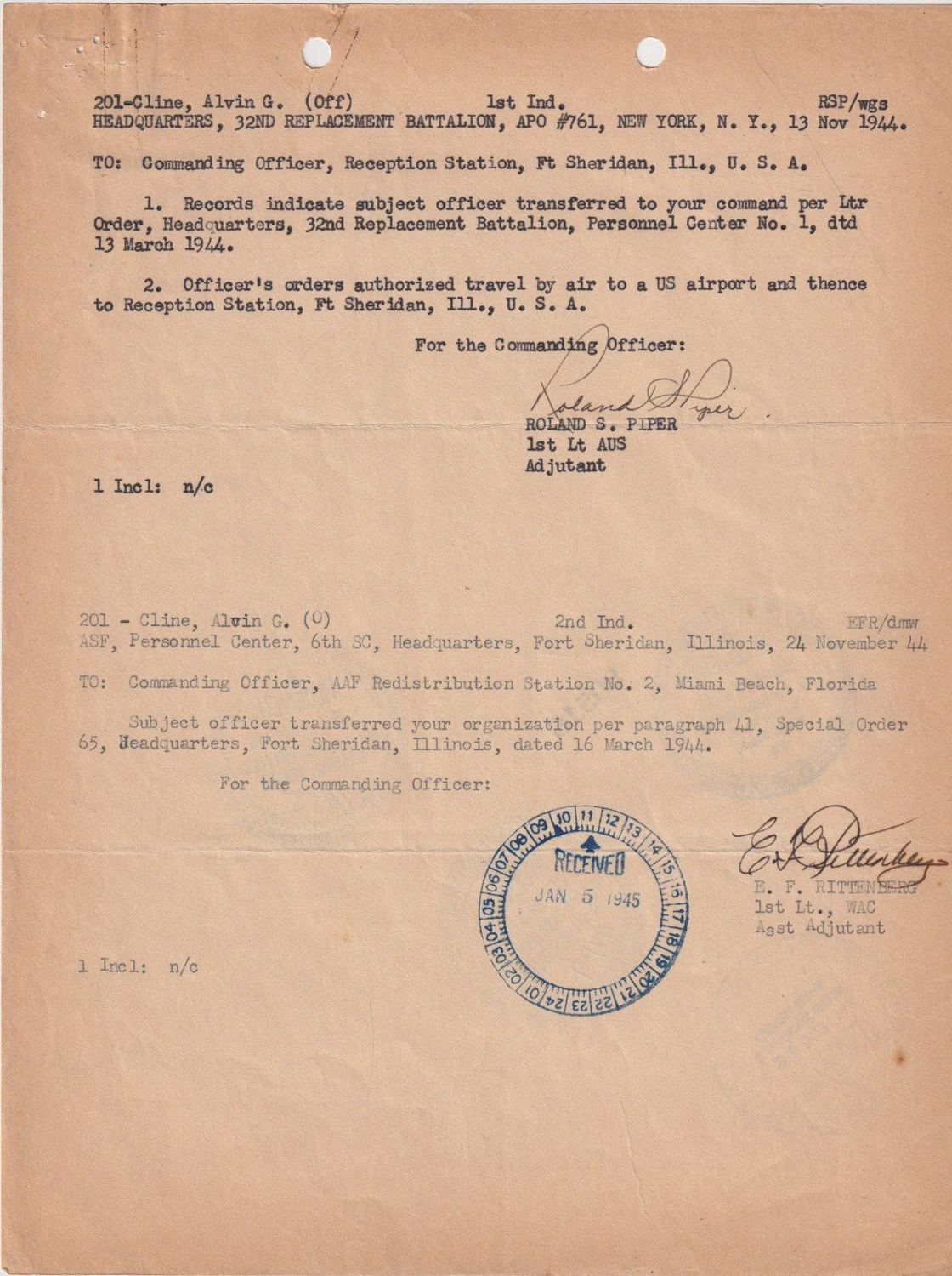 Page 1 of Forwarding request, scanned