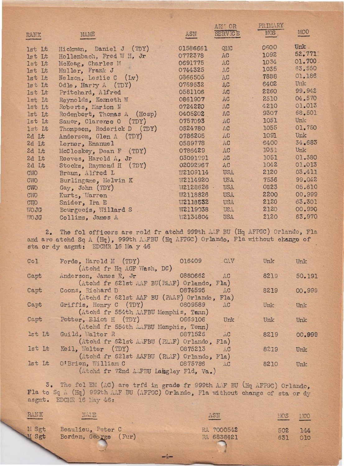 Page 4 of Special Orders 13, scanned