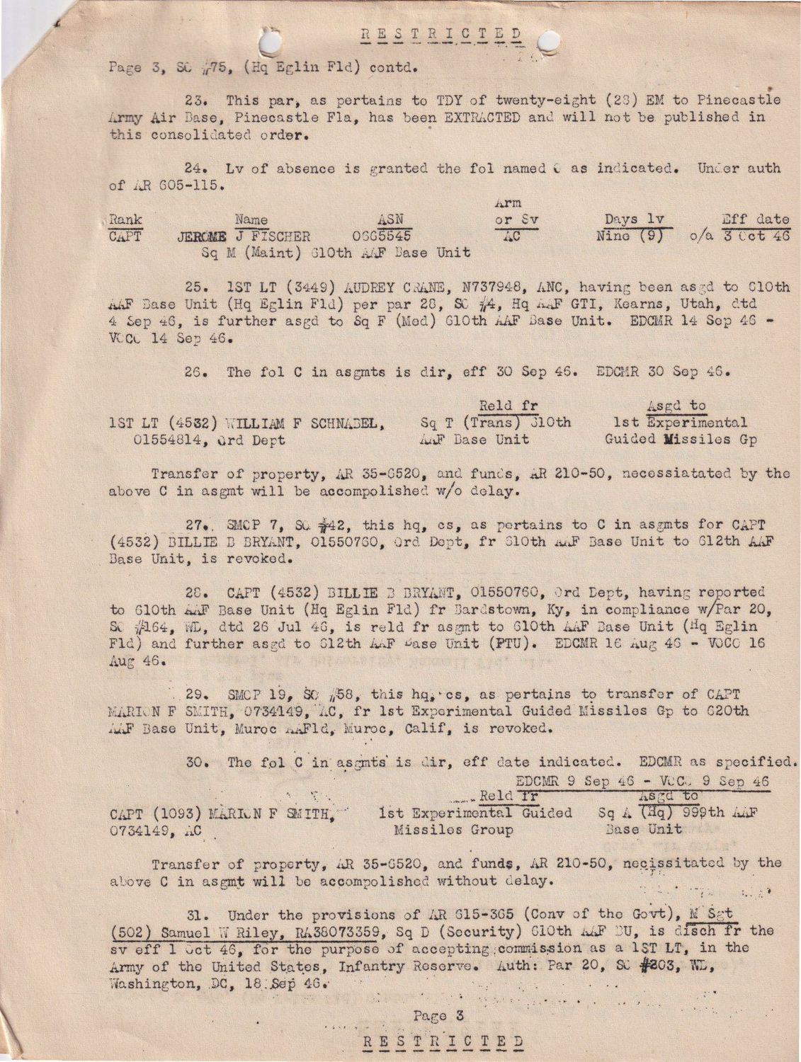 Page 3 of Special Orders 75, scanned
