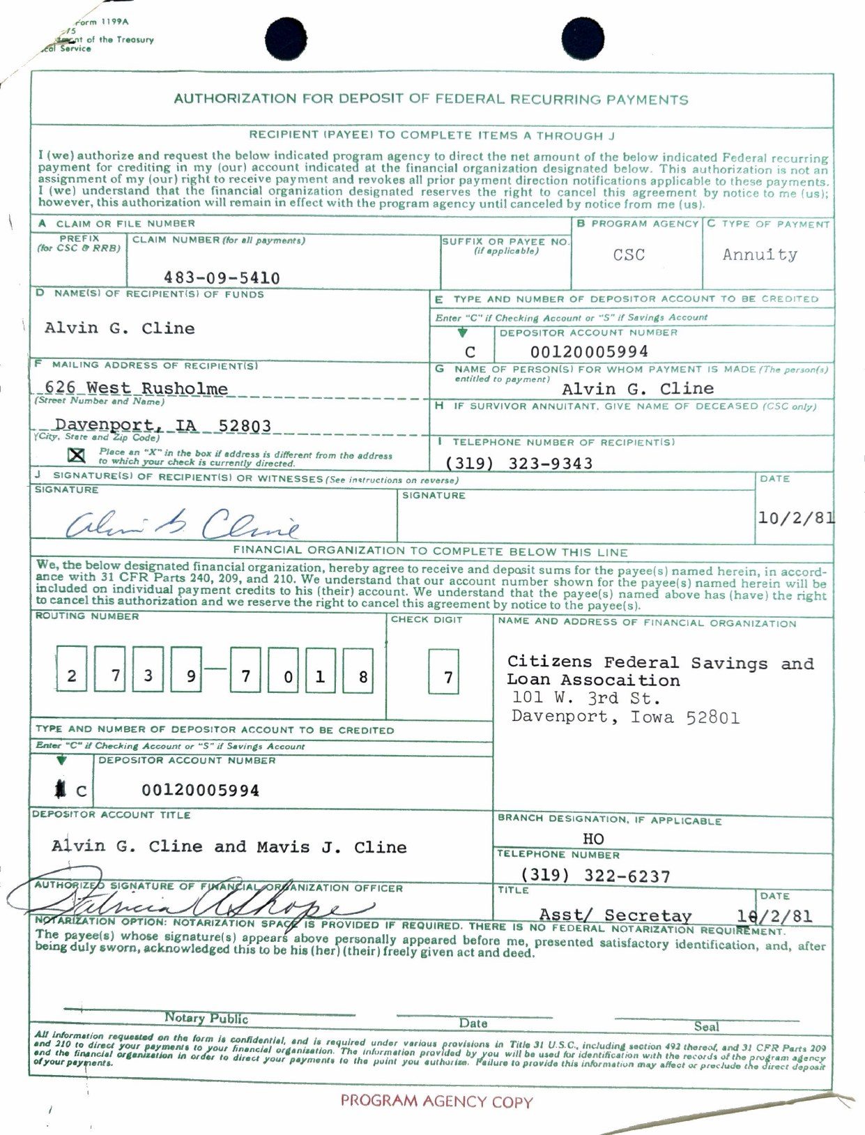 Page 2 of Last document on file, November 1981, scanned