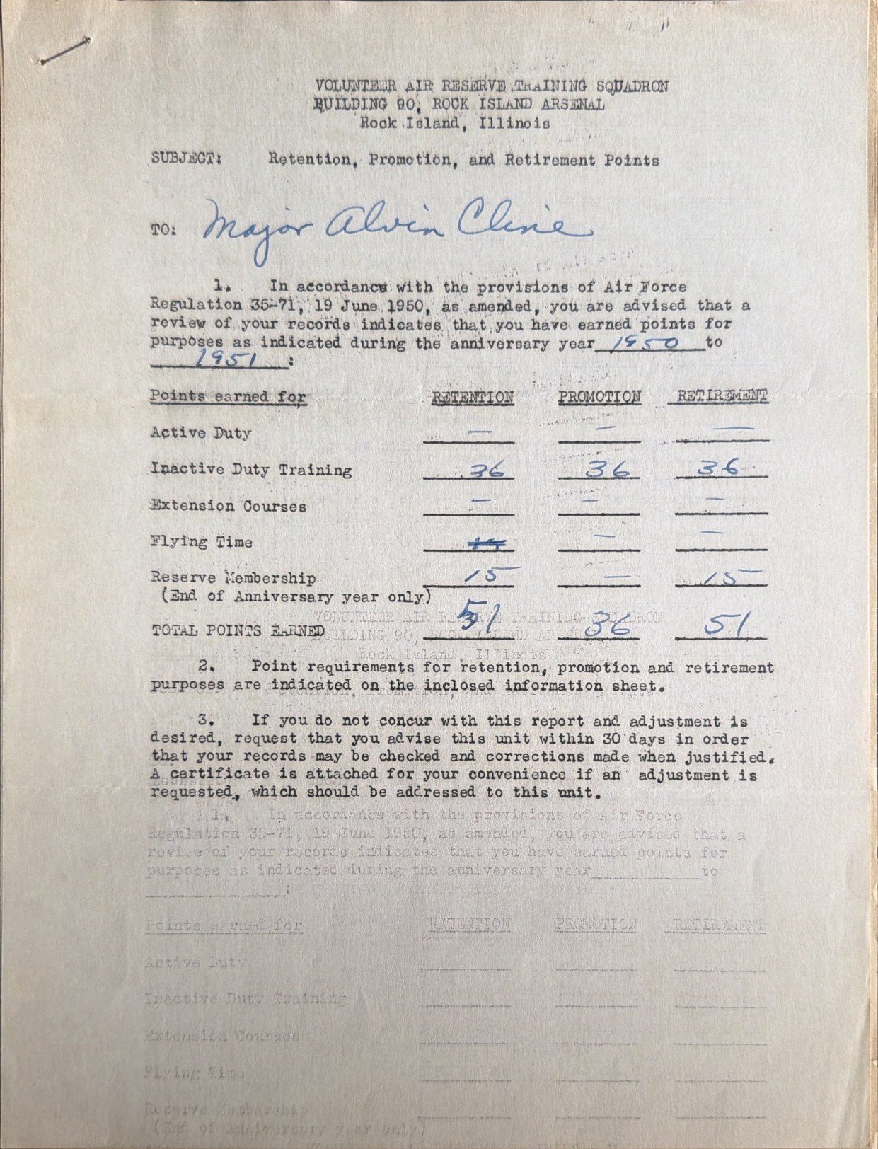Page 1 of Reserve service, June 1950, scanned