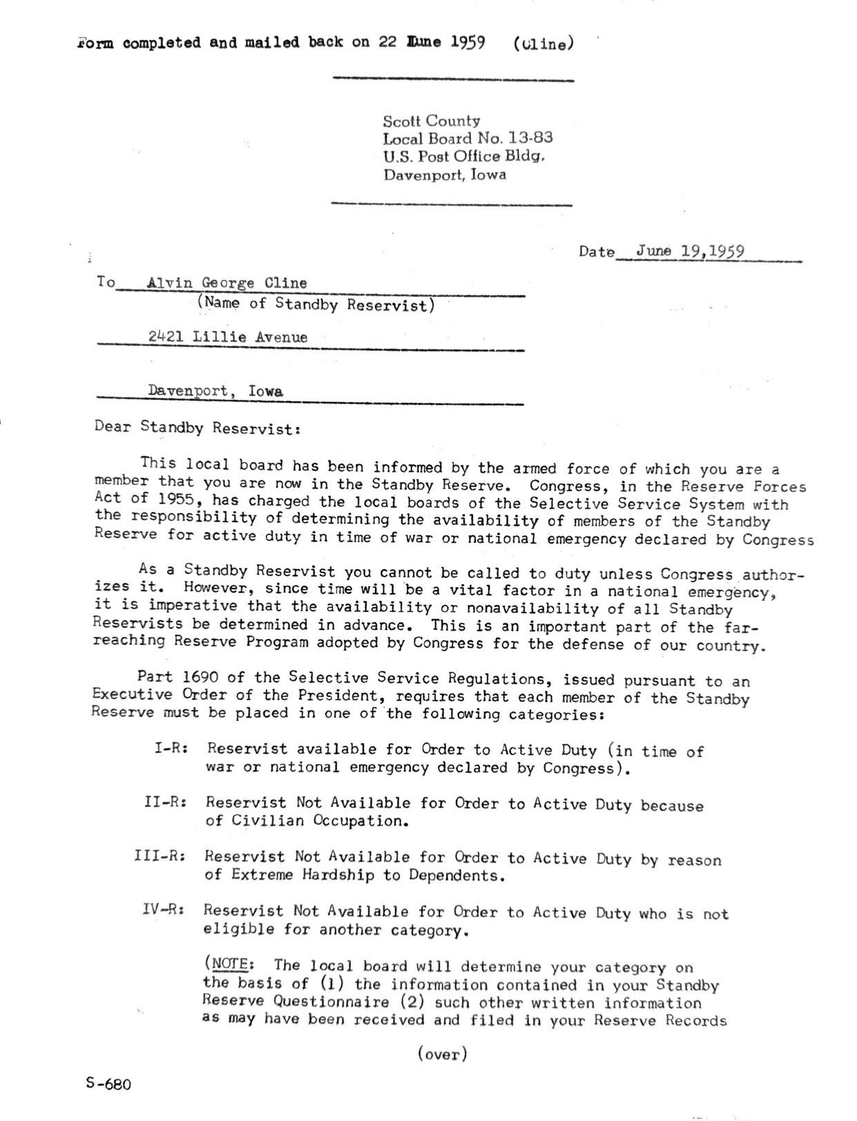 Page 1 of Document, scanned