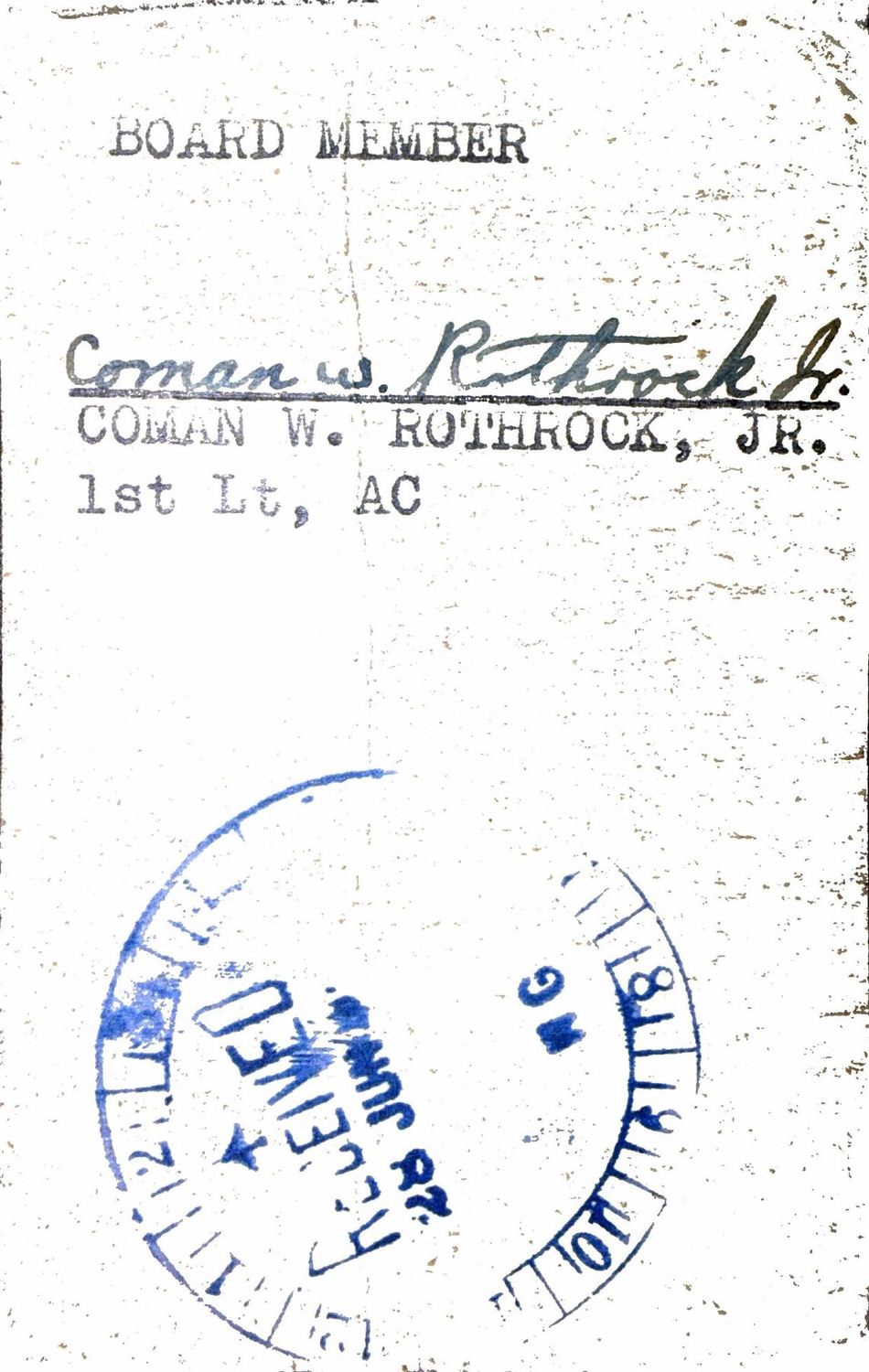 Page 2 of Instrument flight test certificate, scanned